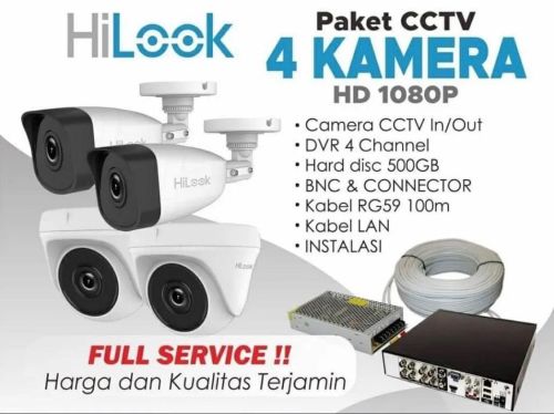 Jasa Instalasi  CCTV 4 Kamera Hilook Di Sidoarjo  Berkualitas Bagus